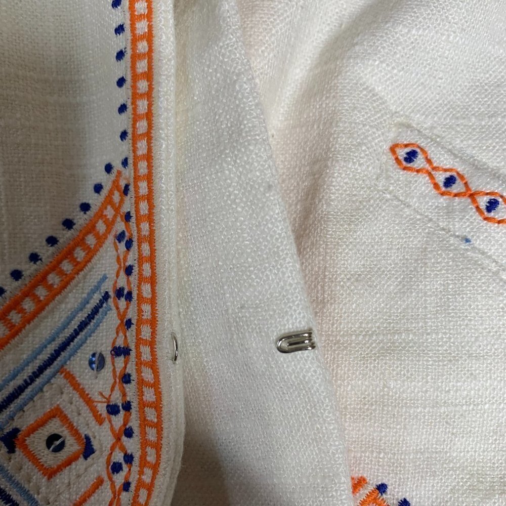 NWT Nurture Ivory Aztec Embroidered Blazer Size M - Picture 7 of 11
